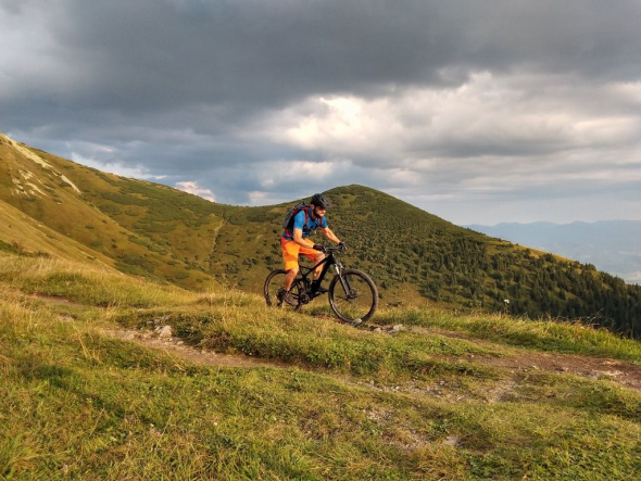 Riding in the mountains of Slovakia